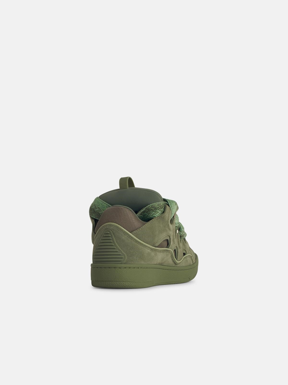 SNEAKER 'CURB' IN MISTO PELLE VERDE