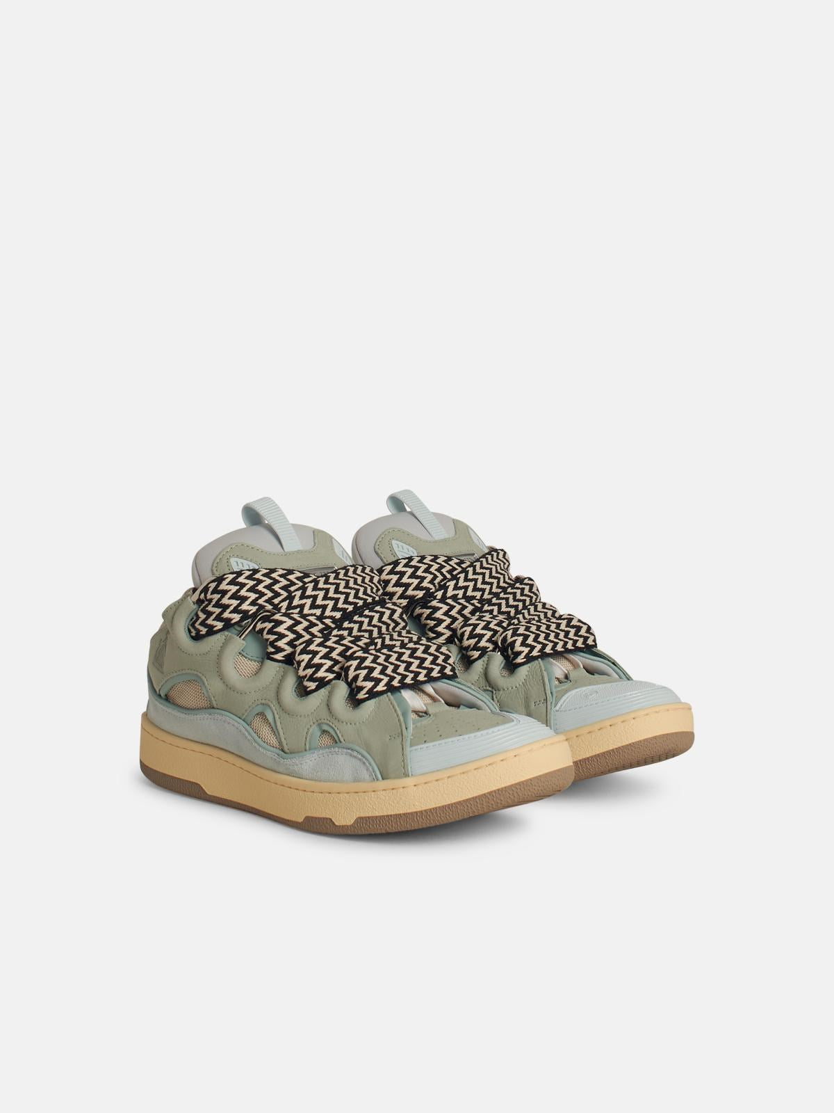 SNEAKER 'CURB' IN MISTO SUEDE AZZURRA