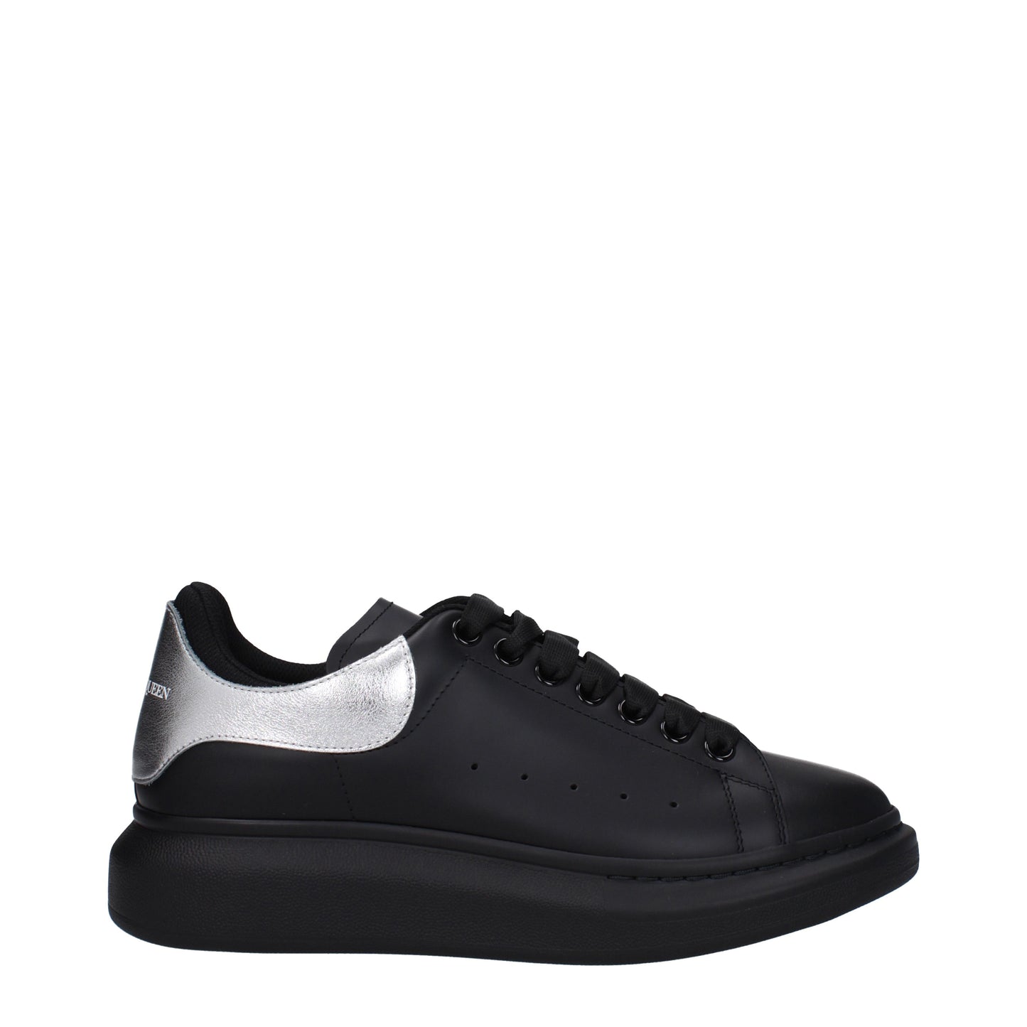 Alexander McQueen Sneakers Uomo Pelle Nero/Argento