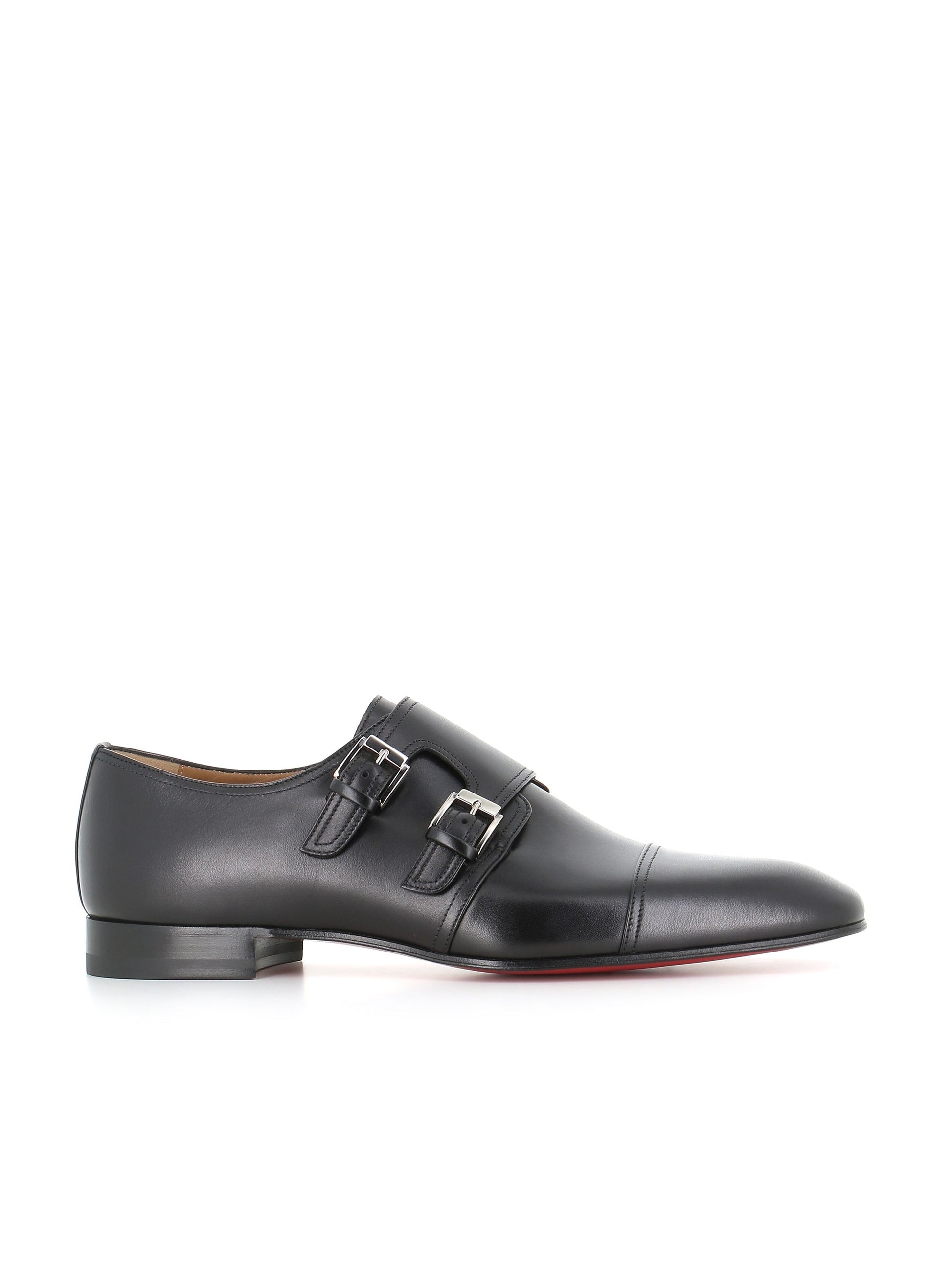 Christian Louboutin Doppia Fibbia Mortimer Flat Nero Uomo