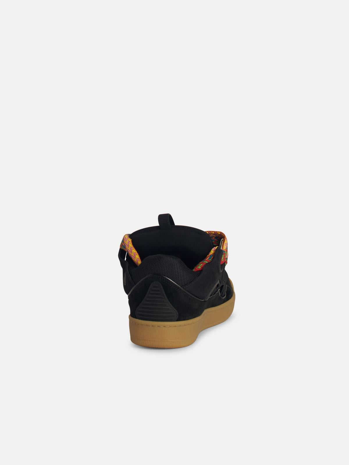 SNEAKER 'CURB' IN MISTO SUEDE NERA