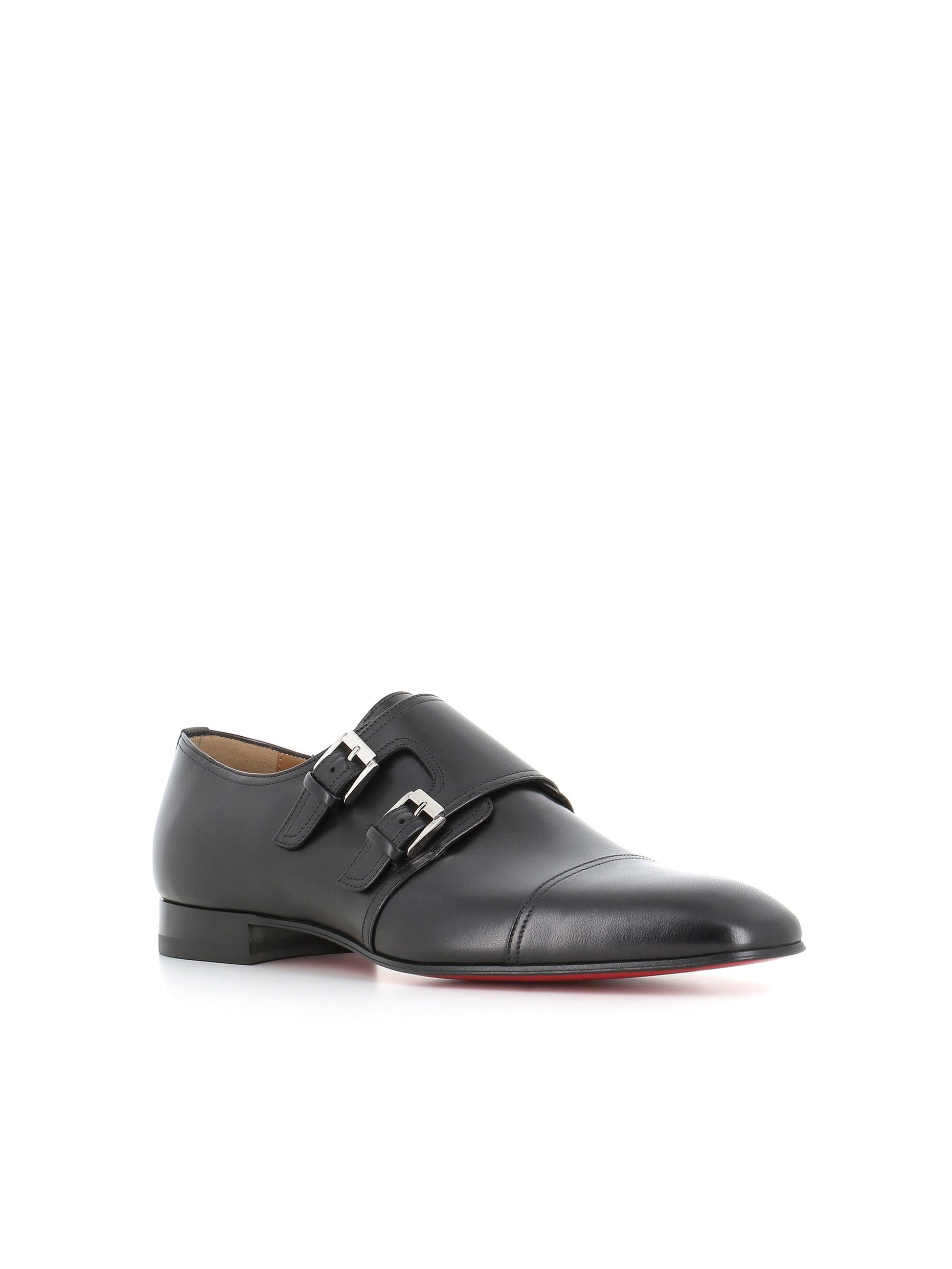 Christian Louboutin Doppia Fibbia Mortimer Flat Nero Uomo