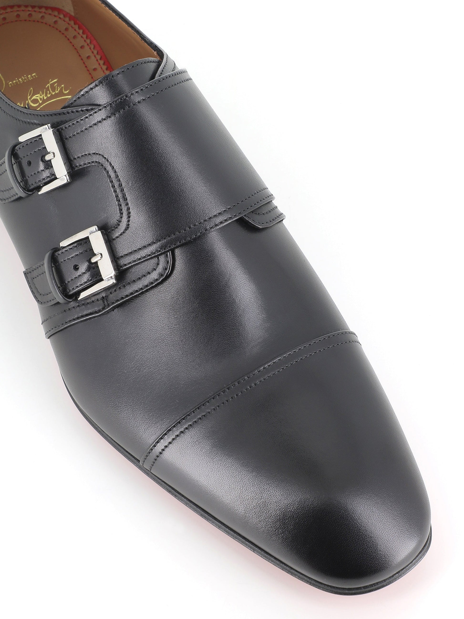 Christian Louboutin Doppia Fibbia Mortimer Flat Nero Uomo