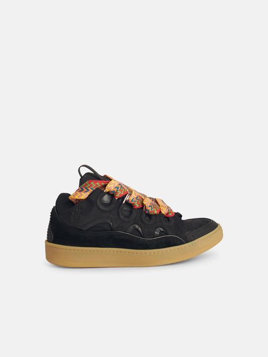 SNEAKER 'CURB' IN MISTO SUEDE NERA