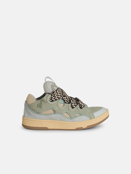 SNEAKER 'CURB' IN MISTO SUEDE AZZURRA