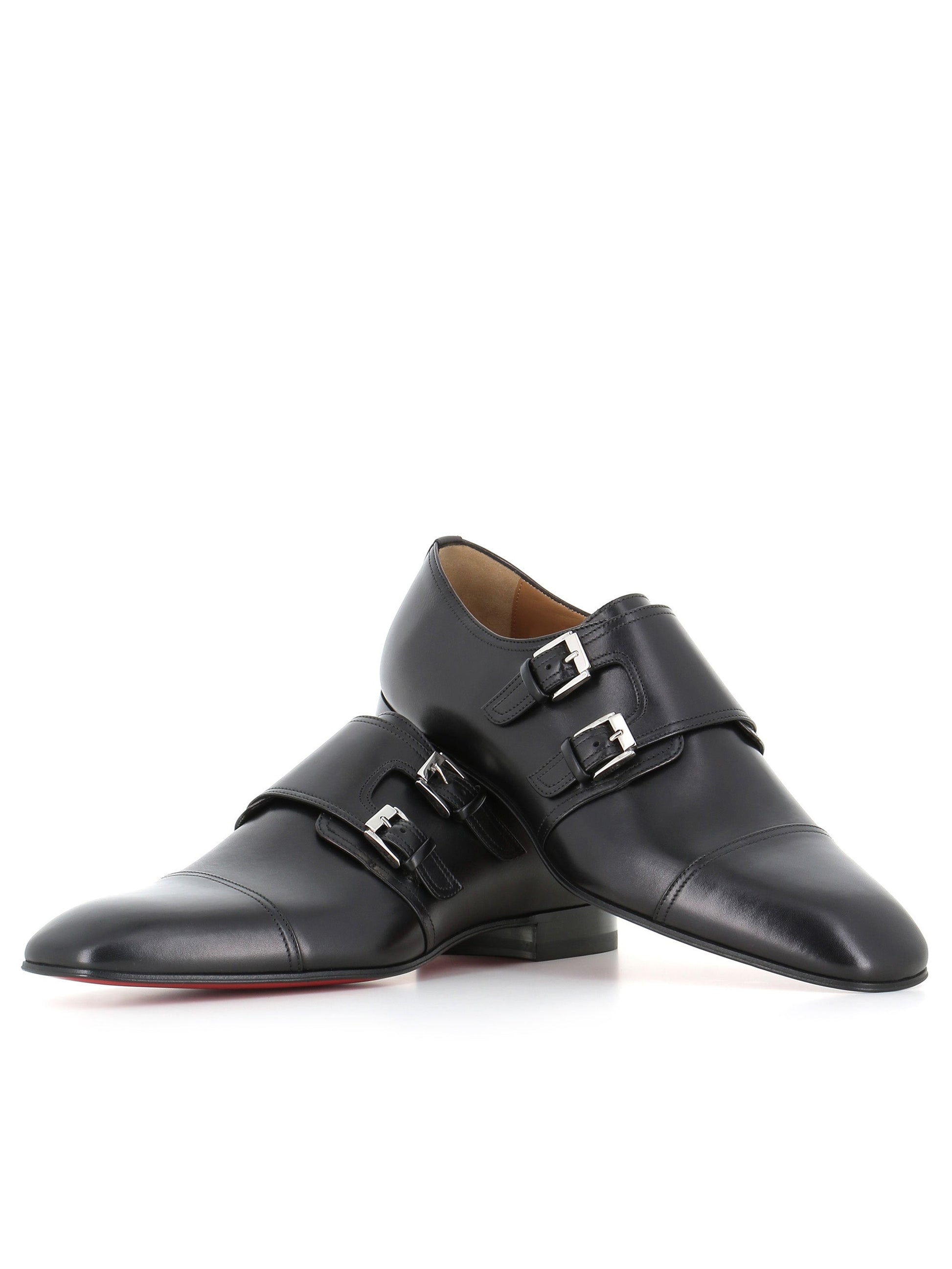 Christian Louboutin Doppia Fibbia Mortimer Flat Nero Uomo