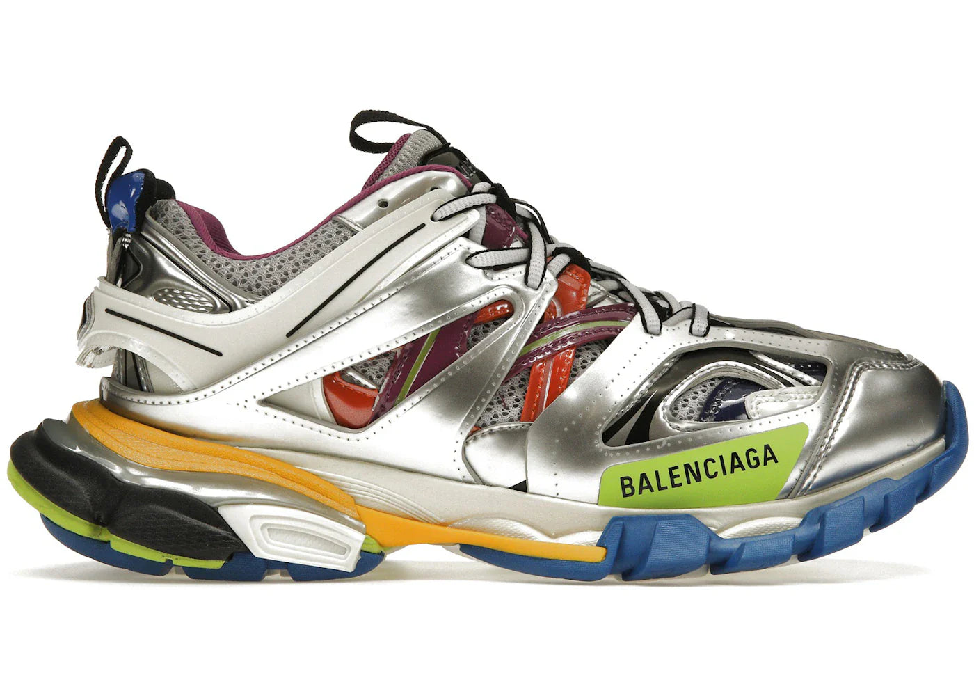 Balenciaga Track Pelle Gratis Bianco Argento Multi